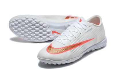 Men's Nike Air Zoom Mercurial Superfly 11 TF Artificial Turf Low-Tops Football Shoes - White/Crimson Blaze/Soft Silver
