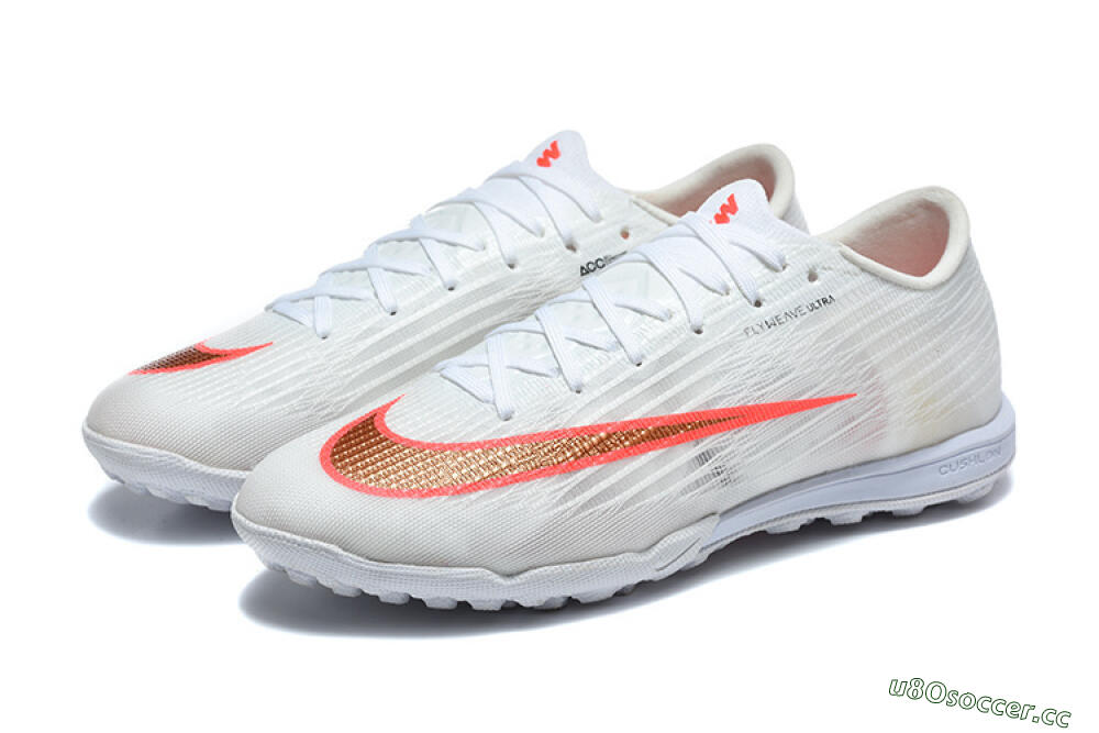 Men's Nike Air Zoom Mercurial Superfly 11 TF Artificial Turf Low-Tops Football Shoes - White/Crimson Blaze/Soft Silver 5