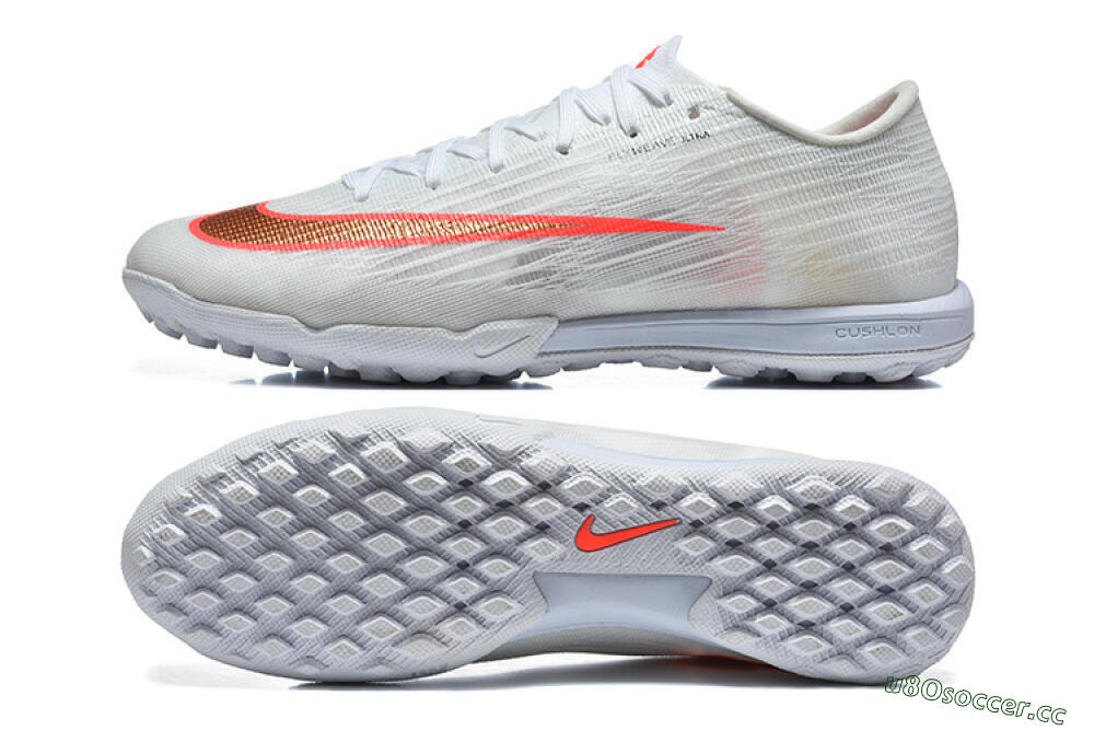 Men's Nike Air Zoom Mercurial Superfly 11 TF Artificial Turf Low-Tops Football Shoes - White/Crimson Blaze/Soft Silver 1
