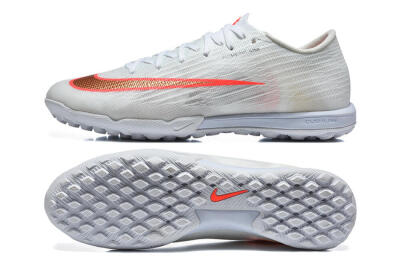 Men's Nike Air Zoom Mercurial Superfly 11 TF Artificial Turf Low-Tops Football Shoes - White/Crimson Blaze/Soft Silver