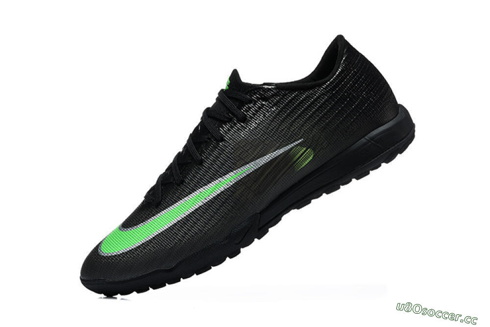 Men's Nike Air Zoom Mercurial Superfly 11 TF Artificial Turf Low-Tops Football Shoes - Black/Neon Green/Phantom Black 8