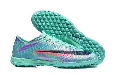Men's Nike Air Zoom Mercurial Superfly 11 TF Artificial Turf Low-Tops Football Shoes - Aqua/Electric Blue/Coral Pink