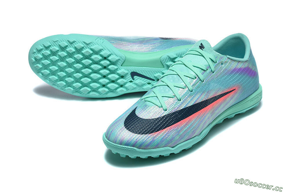 Men's Nike Air Zoom Mercurial Superfly 11 TF Artificial Turf Low-Tops Football Shoes - Aqua/Electric Blue/Coral Pink 3