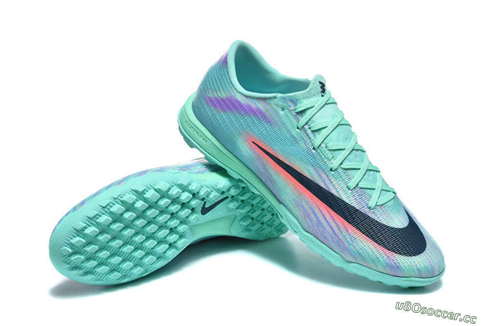 Men's Nike Air Zoom Mercurial Superfly 11 TF Artificial Turf Low-Tops Football Shoes - Aqua/Electric Blue/Coral Pink 4