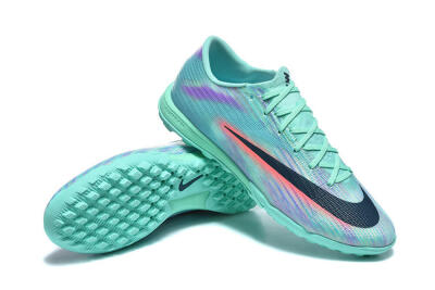 Men's Nike Air Zoom Mercurial Superfly 11 TF Artificial Turf Low-Tops Football Shoes - Aqua/Electric Blue/Coral Pink