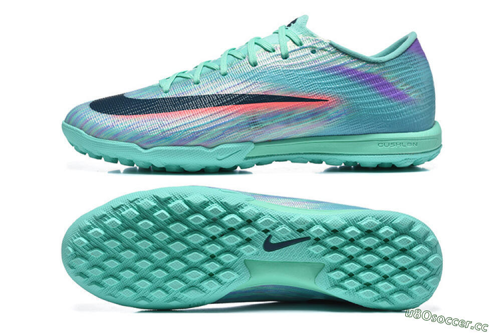 Men's Nike Air Zoom Mercurial Superfly 11 TF Artificial Turf Low-Tops Football Shoes - Aqua/Electric Blue/Coral Pink 1