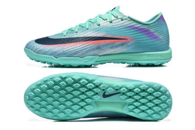 Men's Nike Air Zoom Mercurial Superfly 11 TF Artificial Turf Low-Tops Football Shoes - Aqua/Electric Blue/Coral Pink