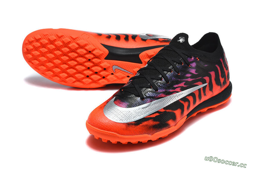 Men's Nike Air Zoom Mercurial Superfly 11 TF Artificial Turf Low-Tops Football Shoes - Orange/Black Fire/Crimson Burst 3
