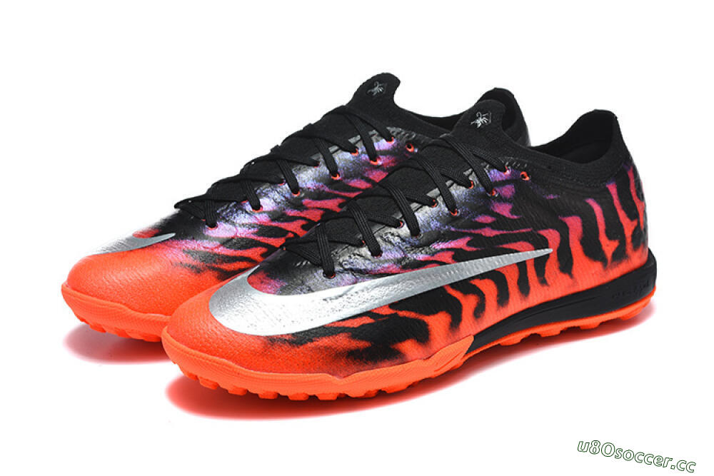 Men's Nike Air Zoom Mercurial Superfly 11 TF Artificial Turf Low-Tops Football Shoes - Orange/Black Fire/Crimson Burst 5
