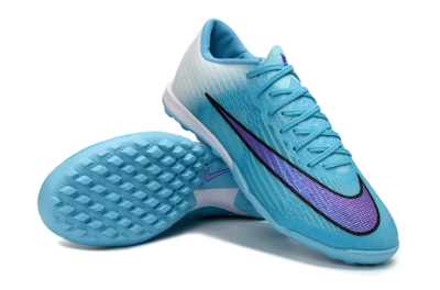 Men's Nike Air Zoom Mercurial Superfly 11 TF Artificial Turf Low-Tops Football Shoes - Aqua/Sky Blue/Deep Purple