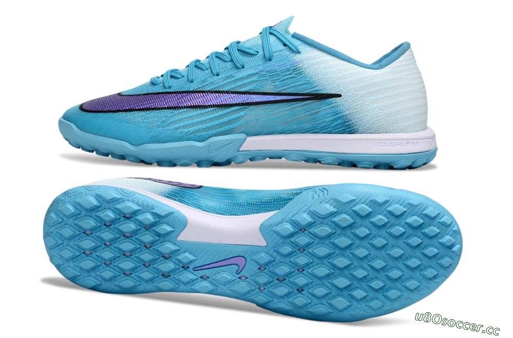Men's Nike Air Zoom Mercurial Superfly 11 TF Artificial Turf Low-Tops Football Shoes - Aqua/Sky Blue/Deep Purple 1