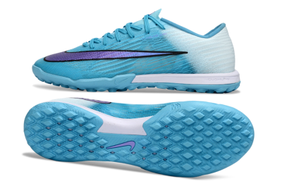 Men's Nike Air Zoom Mercurial Superfly 11 TF Artificial Turf Low-Tops Football Shoes - Aqua/Sky Blue/Deep Purple