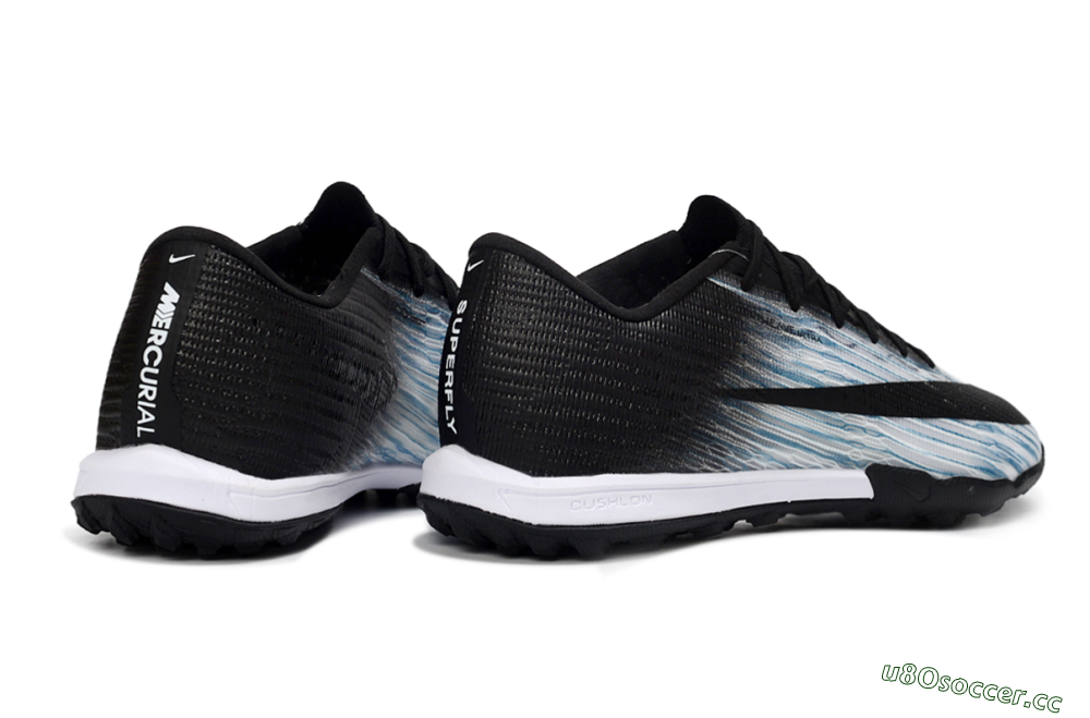Men's Nike Air Zoom Mercurial Superfly 11 TF Artificial Turf Low-Tops Football Shoes - Black/Ice Blue/White 6