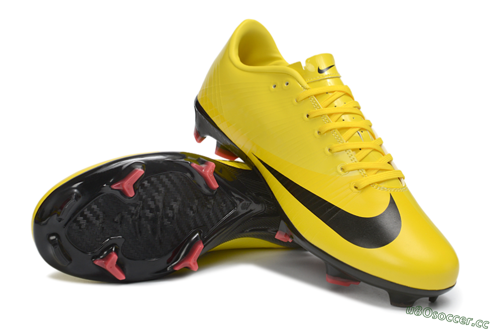Men's CR7 x Nike Air Zoom Mercurial Vapor 16 Elite FG Firm Ground Low-Tops Football Boots - Yellow/Solar Yellow/Black 3
