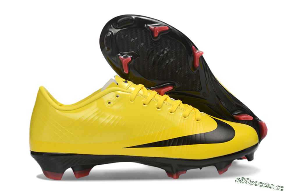 Men's CR7 x Nike Air Zoom Mercurial Vapor 16 Elite FG Firm Ground Low-Tops Football Boots - Yellow/Solar Yellow/Black 2