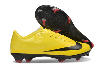 Men's CR7 x Nike Air Zoom Mercurial Vapor 16 Elite FG Firm Ground Low-Tops Football Boots - Yellow/Solar Yellow/Black