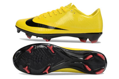 Men's CR7 x Nike Air Zoom Mercurial Vapor 16 Elite FG Firm Ground Low-Tops Football Boots - Yellow/Solar Yellow/Black