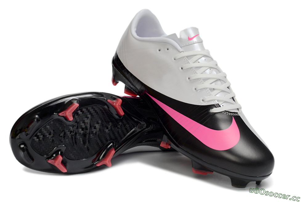 Men's CR7 x Nike Air Zoom Mercurial Vapor 16 Elite AG Firm Ground Low-Tops Football Boots - Black/Hot Pink/White 3