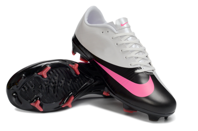Men's CR7 x Nike Air Zoom Mercurial Vapor 16 Elite AG Firm Ground Low-Tops Football Boots - Black/Hot Pink/White