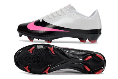 Men's CR7 x Nike Air Zoom Mercurial Vapor 16 Elite AG Firm Ground Low-Tops Football Boots - Black/Hot Pink/White