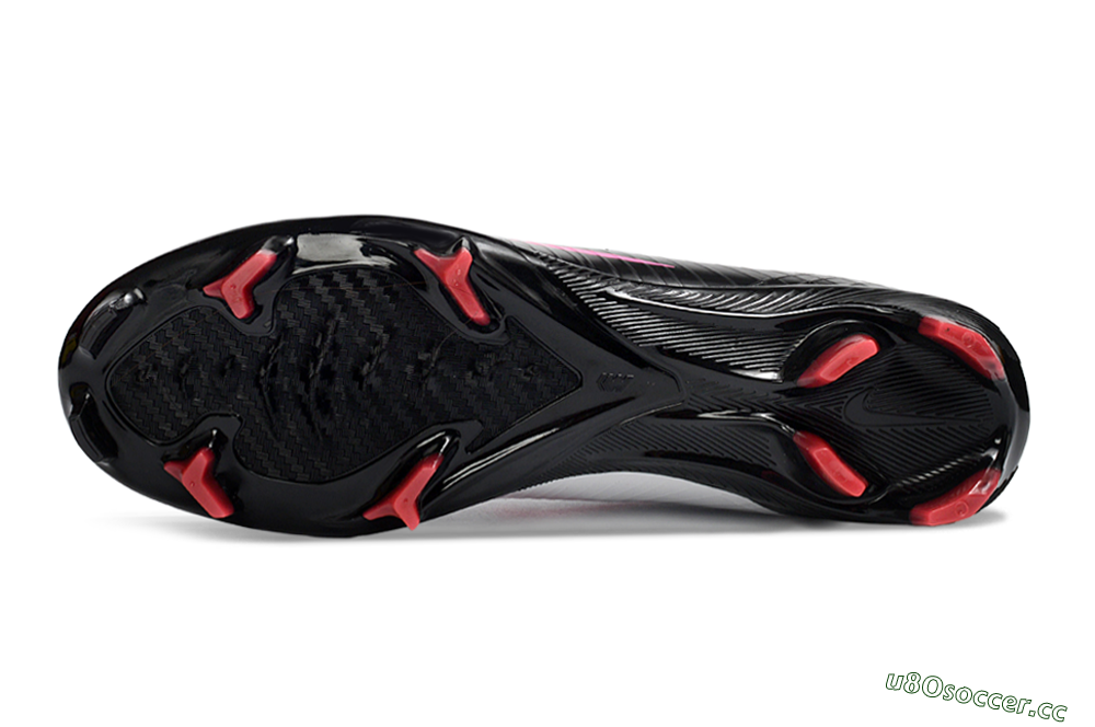 Men's CR7 x Nike Air Zoom Mercurial Vapor 16 Elite AG Firm Ground Low-Tops Football Boots - Black/Hot Pink/White 6