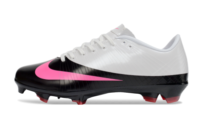 Men's CR7 x Nike Air Zoom Mercurial Vapor 16 Elite AG Firm Ground Low-Tops Football Boots - Black/Hot Pink/White