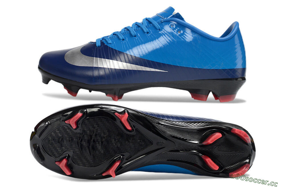 Men's CR7 x Nike Air Zoom Mercurial Vapor 16 Elite FG Firm Ground Low-Tops Football Boots - Blue/Electric Blue/Space Blue 1