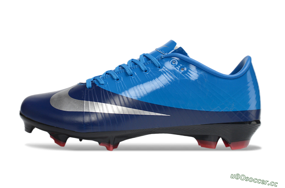 Men's CR7 x Nike Air Zoom Mercurial Vapor 16 Elite FG Firm Ground Low-Tops Football Boots - Blue/Electric Blue/Space Blue 0