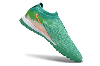 Men's Nike Phantom GX 2 Elite TF Artificial Turf Low-Tops Football Shoes - Green/Coral Splash/Tropical Mint