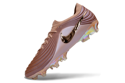 Men's Nike Tiempo Legend 11 Elite FG Firm Ground Low-Tops Football Boots - Brown/Rose Gold/Soft Pink