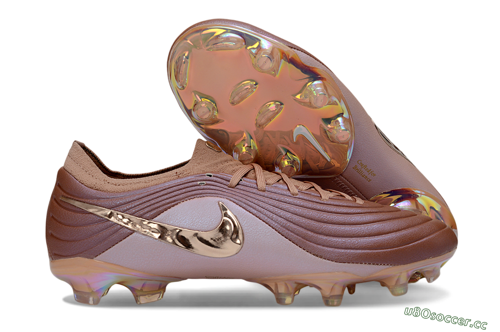 Men's Nike Tiempo Legend 11 Elite FG Firm Ground Low-Tops Football Boots - Brown/Rose Gold/Soft Pink 2