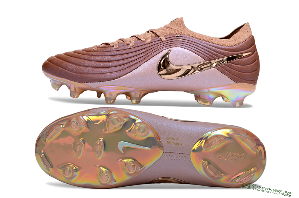 Men's Nike Tiempo Legend 11 Elite FG Firm Ground Low-Tops Football Boots - Brown/Rose Gold/Soft Pink 1