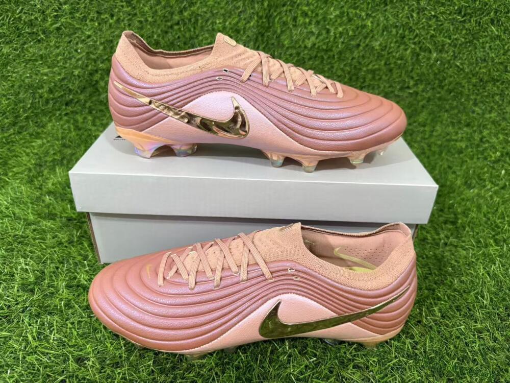 Men's Nike Tiempo Legend 11 Elite FG Firm Ground Low-Tops Football Boots - Brown/Rose Gold/Soft Pink