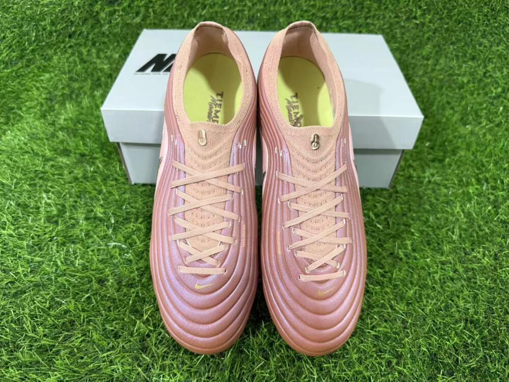 Men's Nike Tiempo Legend 11 Elite FG Firm Ground Low-Tops Football Boots - Brown/Rose Gold/Soft Pink