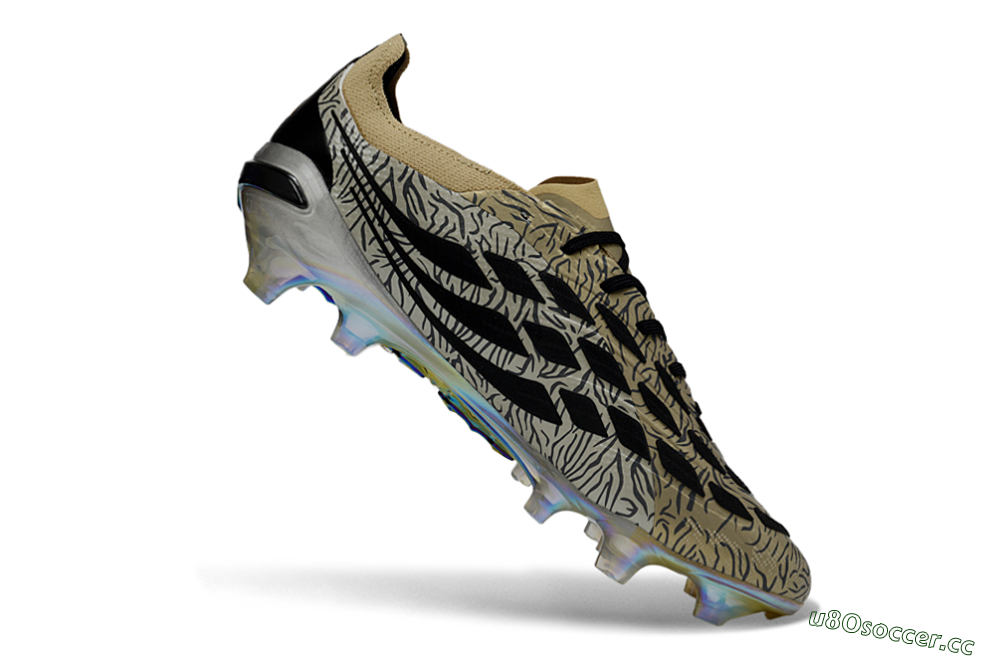 Men's Adidas Predator 26 Elite FG Firm Ground Low-Tops Football Boots - Beige/Desert Sand/Shiny Black 4