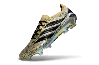 Men's Adidas Predator 26 Elite FG Firm Ground Low-Tops Football Boots - Beige/Desert Sand/Shiny Black