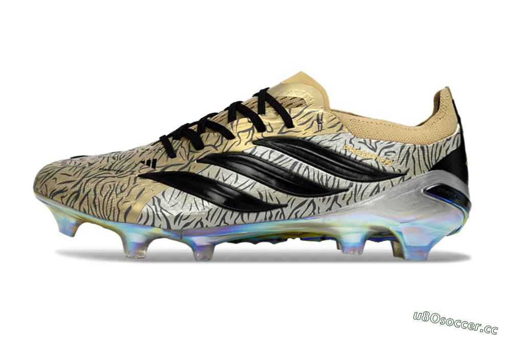 Men's Adidas Predator 26 Elite FG Firm Ground Low-Tops Football Boots - Beige/Desert Sand/Shiny Black 0