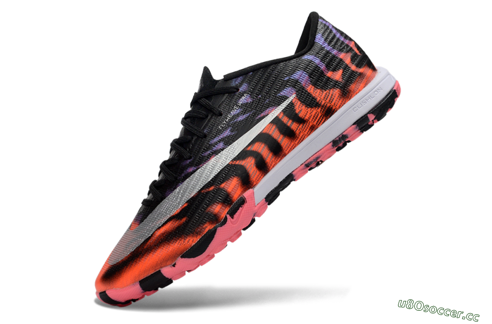 Men's Nike Air Zoom Mercurial Superfly 11 TF Artificial Turf Low-Tops Football Shoes - Black/Neon Orange/Hot Pink 5