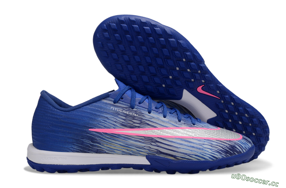 Men's Nike Air Zoom Mercurial Superfly 11 TF Artificial Turf Low-Tops Football Shoes - Blue/Electric Blue/Neon Pink 2