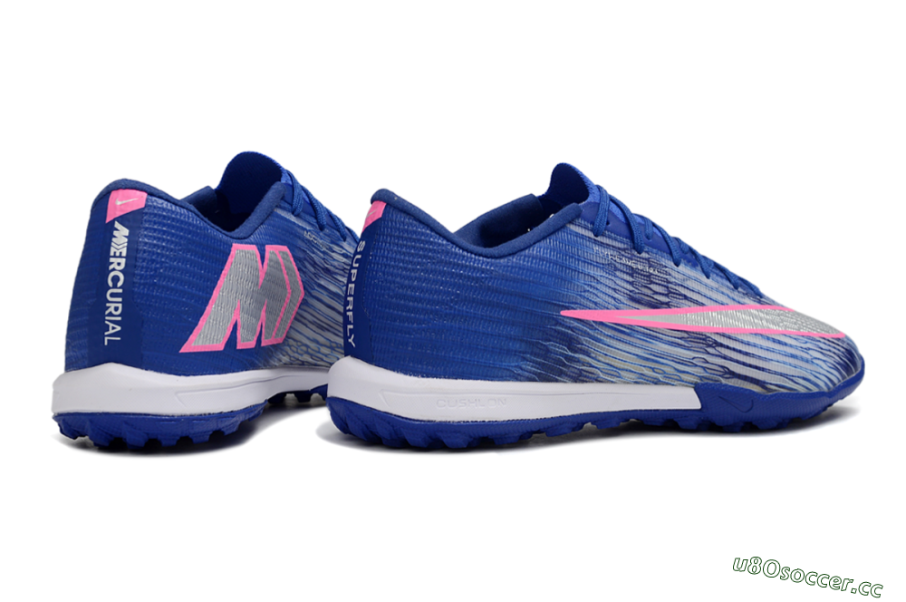 Men's Nike Air Zoom Mercurial Superfly 11 TF Artificial Turf Low-Tops Football Shoes - Blue/Electric Blue/Neon Pink 6