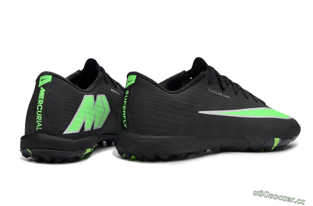 Men's Nike Air Zoom Mercurial Superfly 11 TF Artificial Turf Low-Tops Football Shoes - Black/Neon Green/Electric Lime 6