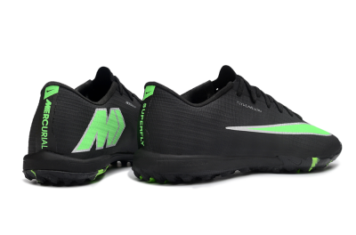 Men's Nike Air Zoom Mercurial Superfly 11 TF Artificial Turf Low-Tops Football Shoes - Black/Neon Green/Electric Lime