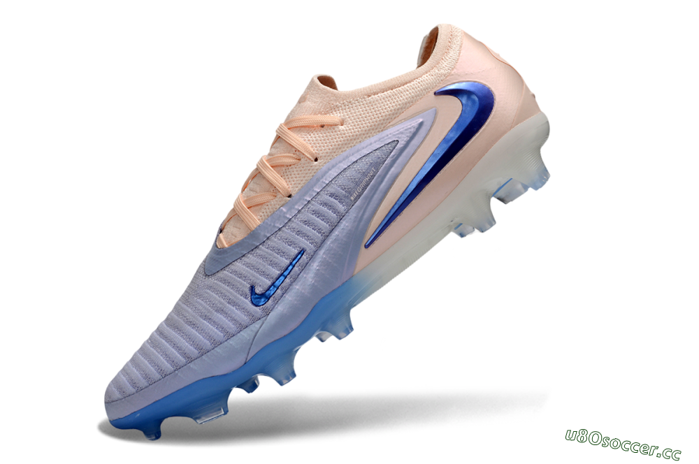 Men's Nike Phantom 6 Elite Low FG Firm Ground Low-Tops Football Boots - Blue/Soft Pink/Light Blue 5