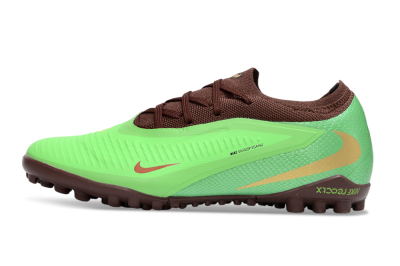 Men's Nike Phantom 6 Elite Low TF Artificial Turf Low-Tops Football Shoes - Green/Bright Lime/Brown Earth