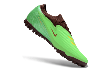 Men's Nike Phantom 6 Elite Low TF Artificial Turf Low-Tops Football Shoes - Green/Bright Lime/Brown Earth