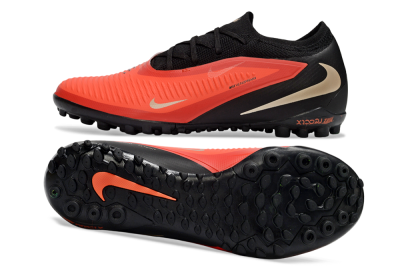 Men's Nike Phantom 6 Elite Low TF Artificial Turf Low-Tops Football Shoes - Red/Crimson Blaze/Black