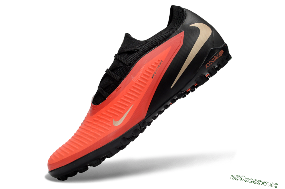 Men's Nike Phantom 6 Elite Low TF Artificial Turf Low-Tops Football Shoes - Red/Crimson Blaze/Black 5