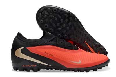 Men's Nike Phantom 6 Elite Low TF Artificial Turf Low-Tops Football Shoes - Red/Crimson Blaze/Black