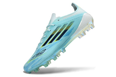 Men's Adidas F50 Elite FG Firm Ground Low-Tops Football Boots - Aqua/Neon Yellow/White