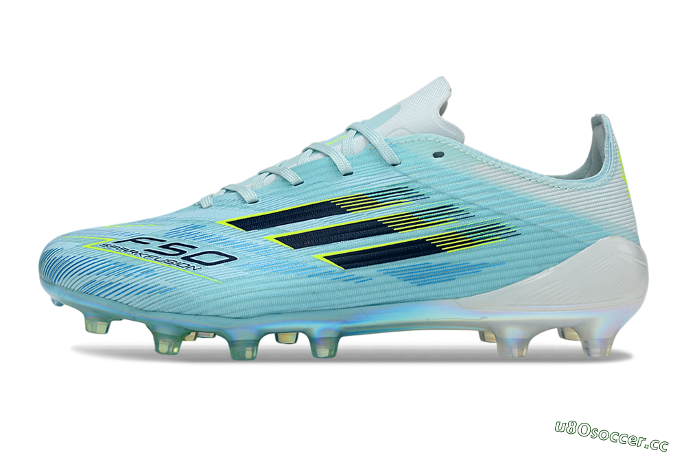Men's Adidas F50 Elite FG Firm Ground Low-Tops Football Boots - Aqua/Neon Yellow/White 0